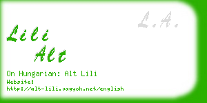 lili alt business card